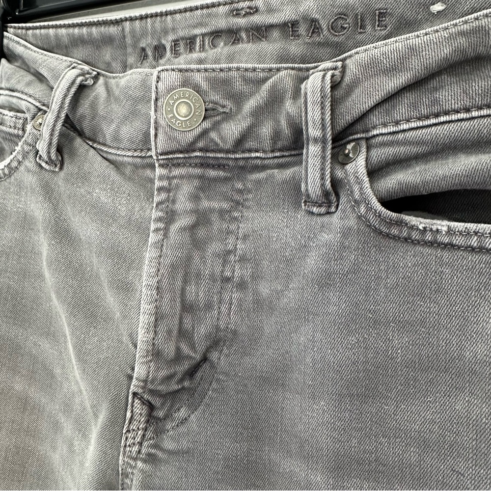 American Eagle Next Level Flex Skinny Jeans 28x34 Gray #226 - Picture 3 of 6